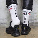 Boxer Barcelona Skater Socks White/Black/Red - SNIFF