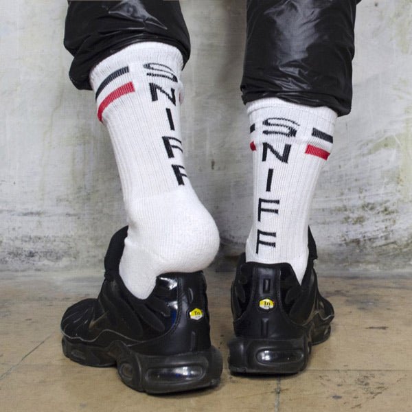 Boxer Barcelona Skater Socks White/Black/Red - SNIFF
