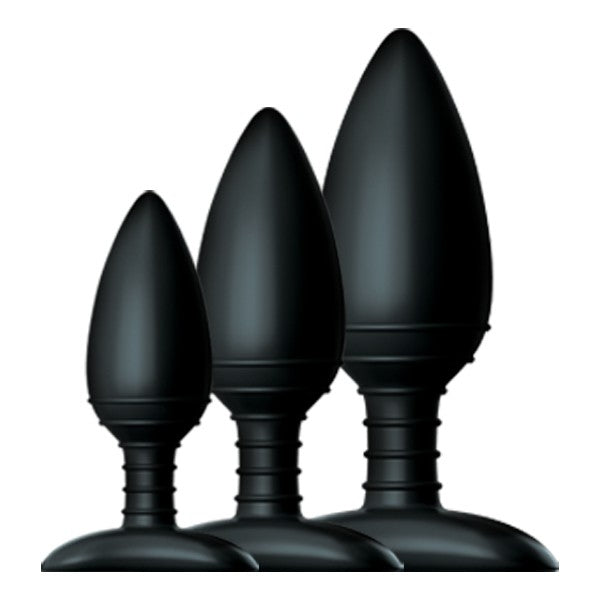 Nexus Range BUTT PLUG TRIO | Ribbed Anal Training Kit