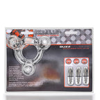 Oxballs BUZZSQUEEZE triple-vibe ballstretcher - Clear