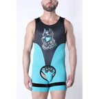 CellBlock 13 Kennel Club Dark Pup Singlet | Turquoise