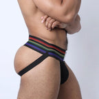 Timoteo Tight End Pride Jockstrap | Black