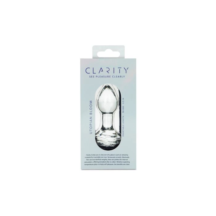 Clarity Glass Butt Plug - Utopian Bloom