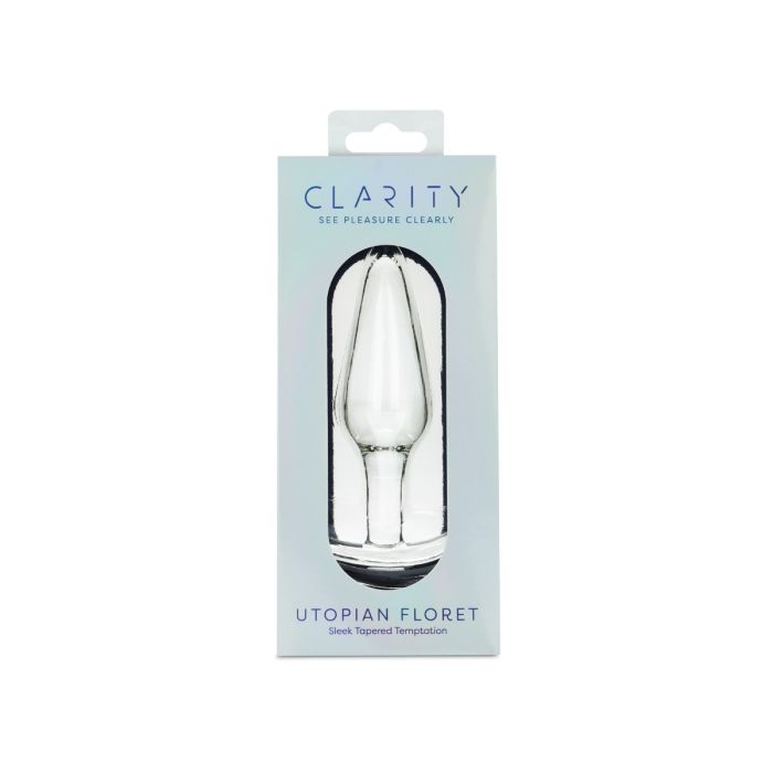Clarity Glass Butt Plug - Utopian Floret
