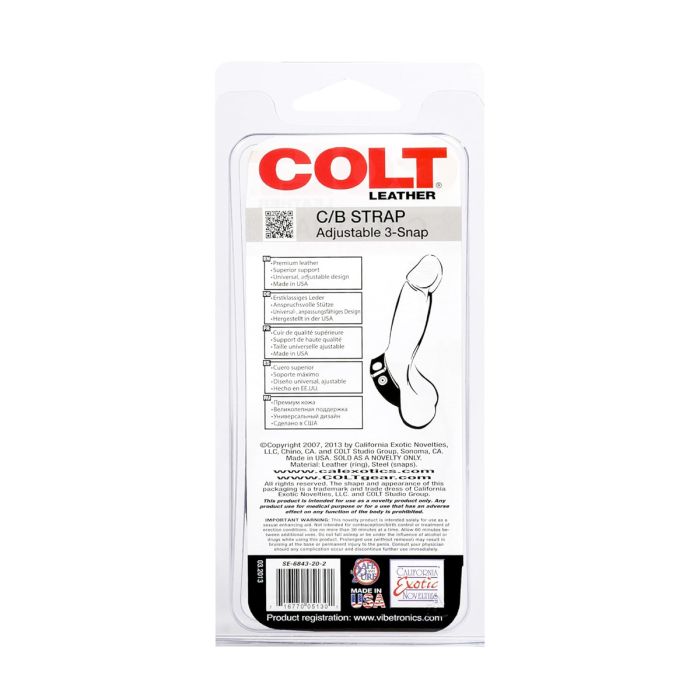 COLT Leather C/B Strap Adjustable 3 - Snap