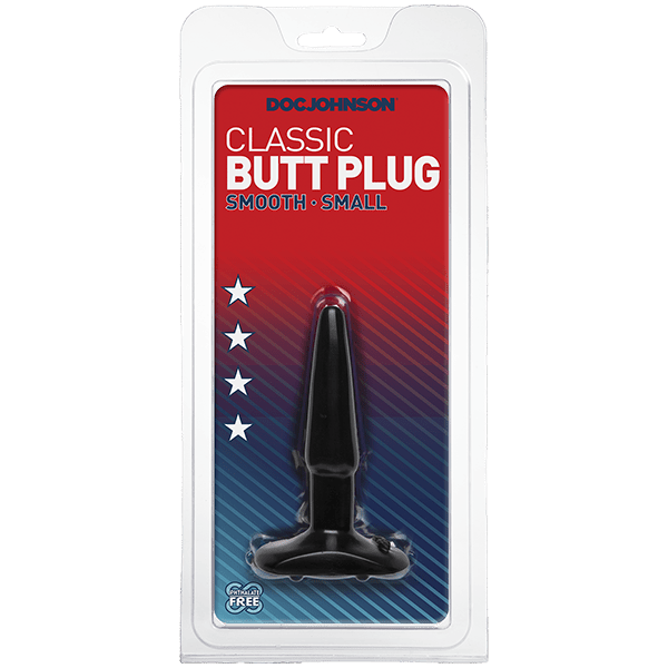 Doc Johnson Smooth CLASSIC Butt Plug: Small | Black