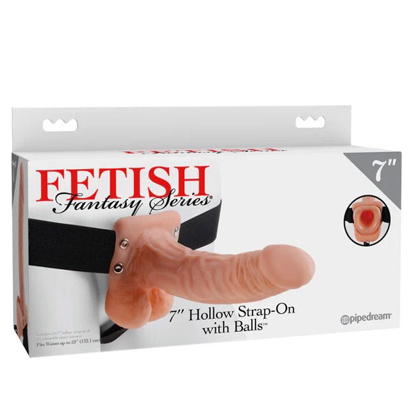 Fetish Fantasy 7" Hollow Strap - On with Balls