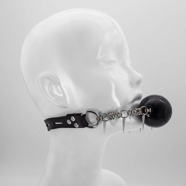 HANNAH STUDIO Scarab Spiked Ball Gag - Large Spikes