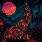 Hell Invader - Silicone Dildo - Red/Black