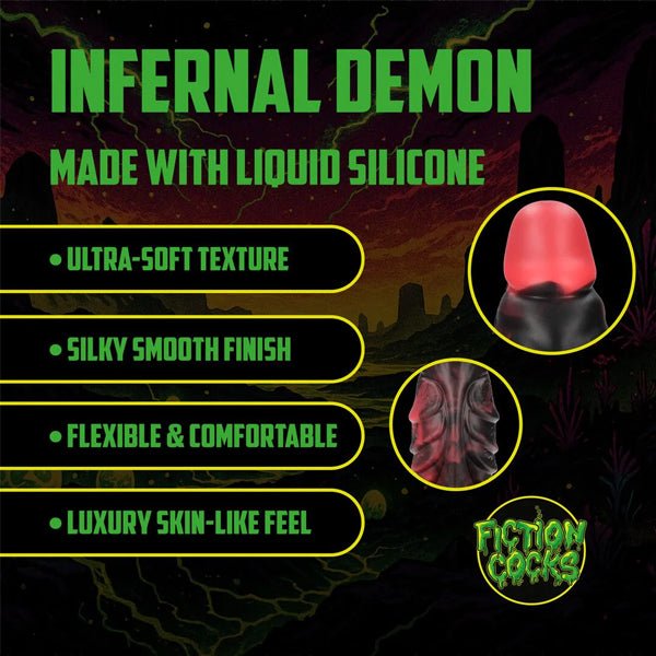 Infernal Demon - Silicone Dildo - Red/Black