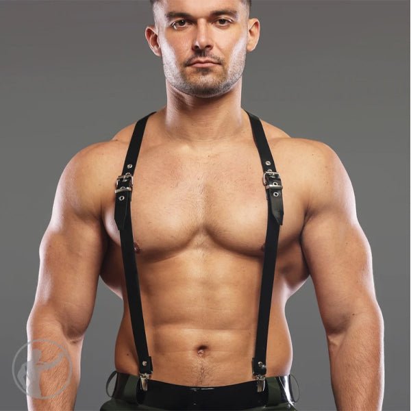 Invincible Rubber Rubber Buckle Up Braces | Black