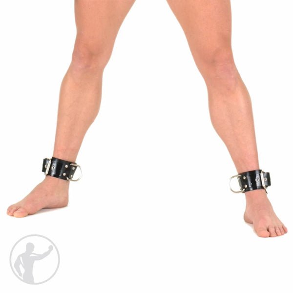 Invincible Rubber Rubber Premium Ankle Restraints | Black