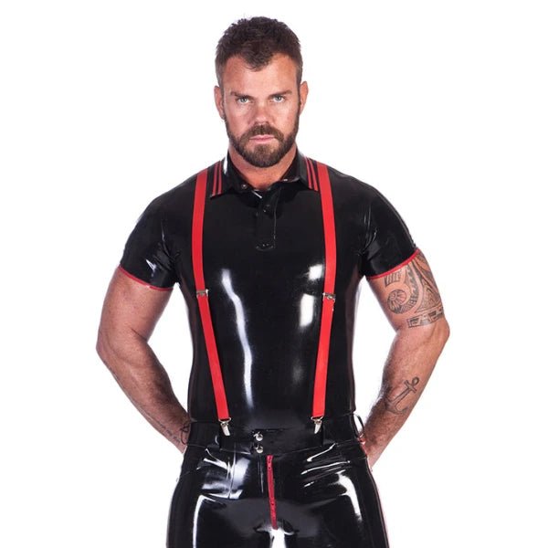 Invincible Rubber Rubber Skinhead Top | Black/Red