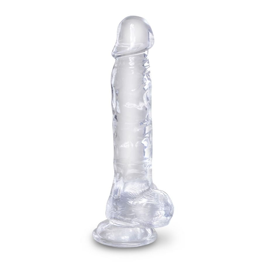 KING COCK Dildo with Balls: Clear | 8 inches