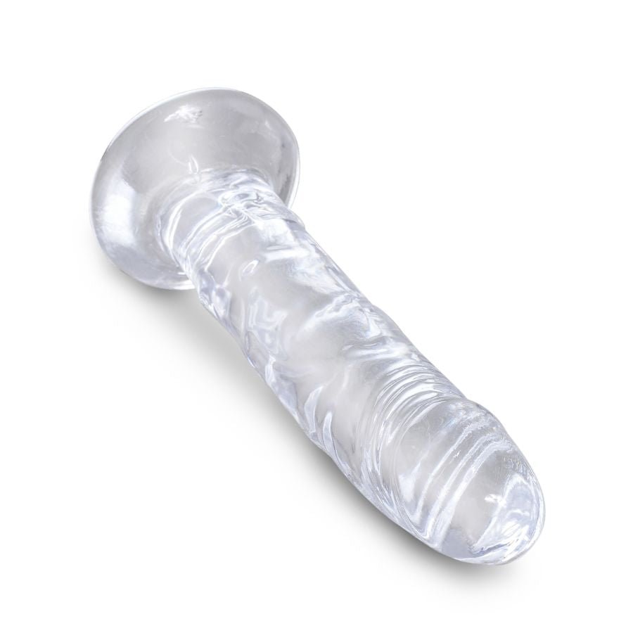 KING COCK Realistic Dildo: Clear | 6 inches