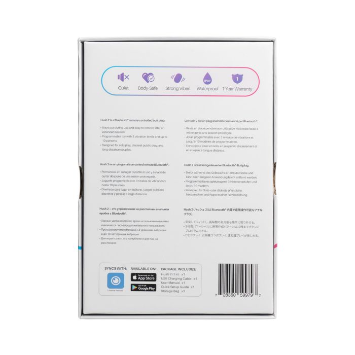 Lovense Hush 2 Bluetooth Butt Plug | XS