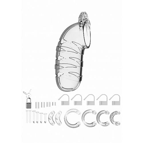 MAN CAGE Model 05: Chastity Device 5.5 Inches | Clear