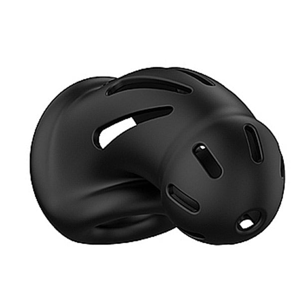MAN CAGE Model 27 - Ultra Soft Silicone Chastity Cage | Black