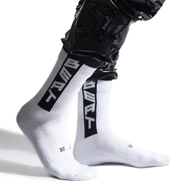 Mister B BEAT Crew Socks 2 - Pack | White/Black
