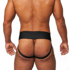 Mister B Leather Premium Jockstrap | Black/Red