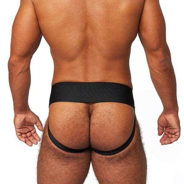 Mister B Leather Premium Jockstrap | Black/Red