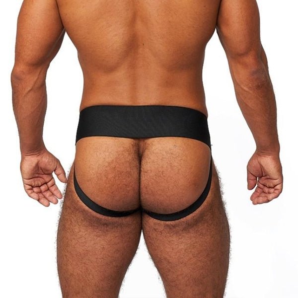 Mister B Leather Premium Jockstrap | Black/White