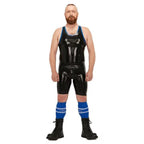 Mister B Rubber Muscle Shirt | Black/Blue