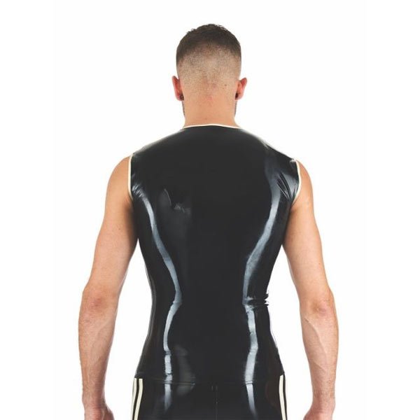 Mister B Rubber Sleeveless T-Shirt | Black/White