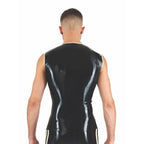Mister B Rubber Sleeveless T-Shirt | Black/White
