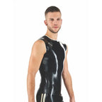 Mister B Rubber Sleeveless T-Shirt | Black/White