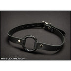 Mister S Leather O - Ring Gag with Leather Straps | Black