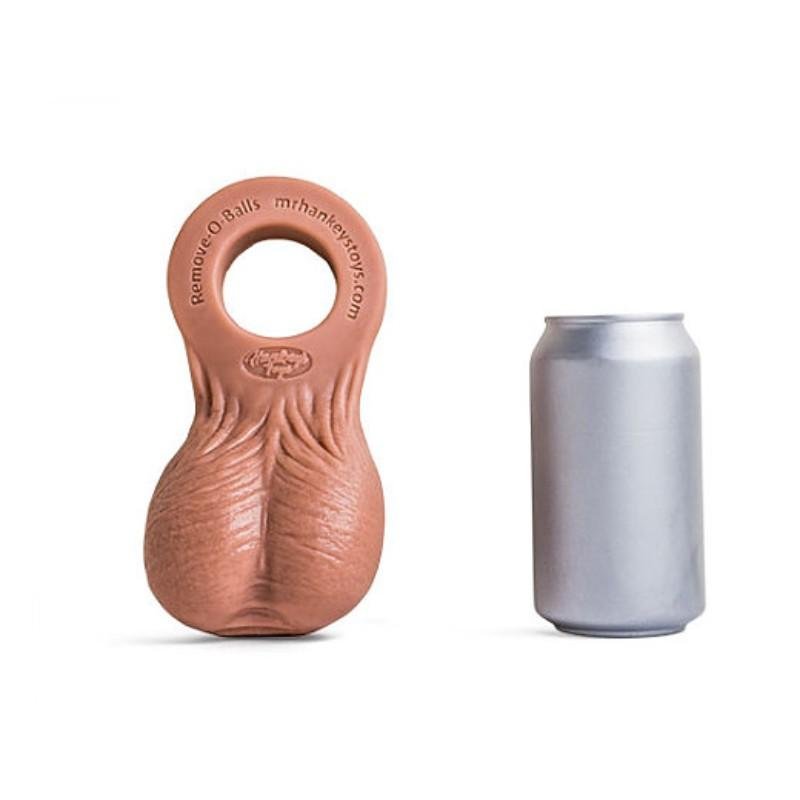 Mr Hankey's REMOVE - O - BALLS Nut Sack Dildo Attachment | TAN