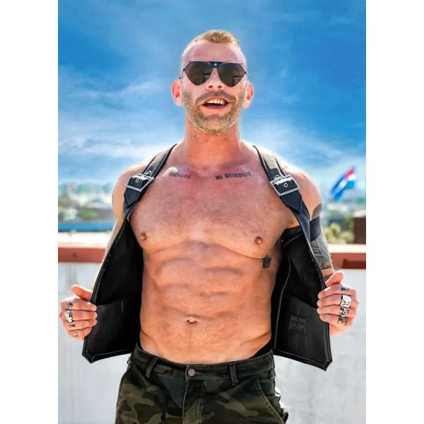 Mr. S Leather Buckle Berlin Bar Vest