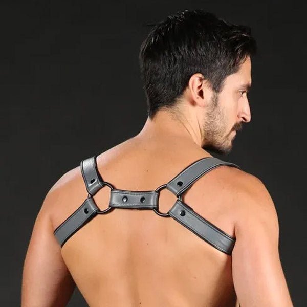 Mr. S Leather Cadet Shoulder Harness | Grey