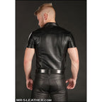 Mr S Leather LAMBSKIN Classic Tailored Shirt | Black