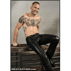 Mr S Leather Low - Rise Leather Jeans
