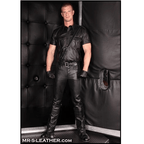 Mr S Leather Low - Rise Leather Jeans