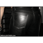 Mr S Leather Low - Rise Leather Jeans