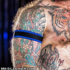 Mr S Leather NEO CARBON Armband - Black/Blue