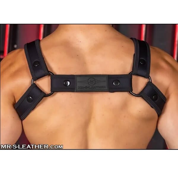 Mr S Leather Neo Carbon Bulldog Harness | Black