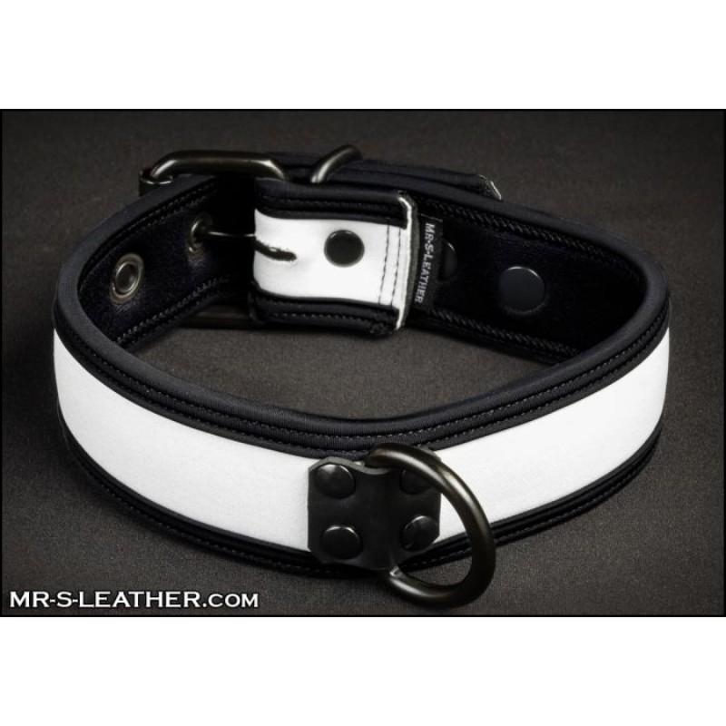 Mr S Leather NEO Puppy Collar | White