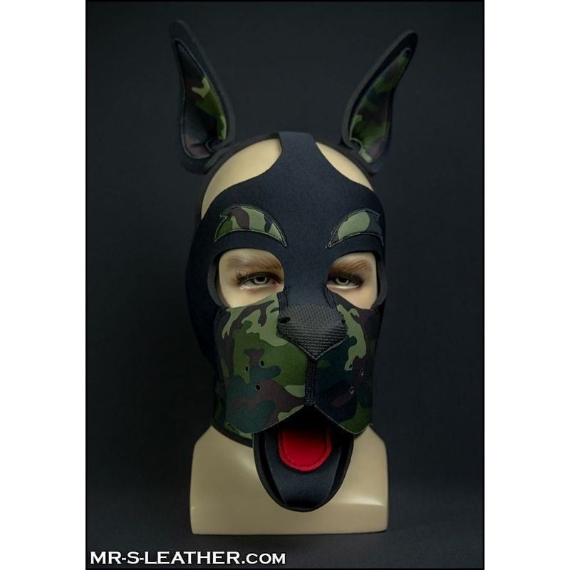 Mr S Leather Neo WOOF! Head Harness | Black & Camo