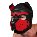 Mr S Leather NEOPRENE Puppy Hood | Black & Red
