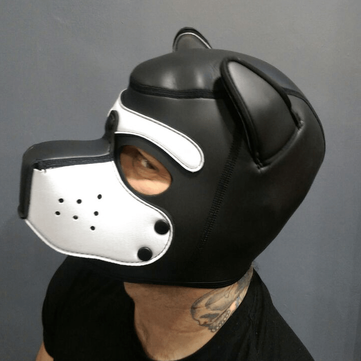 Mr S Leather NEOPRENE Puppy Hood | Black & White