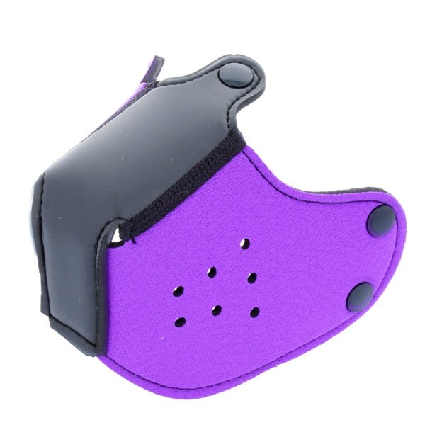 Mr S Leather NEOPRENE Puppy Hood: Replacement Muzzle | Purple