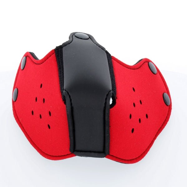Mr S Leather NEOPRENE Puppy Hood: Replacement Muzzle | Red