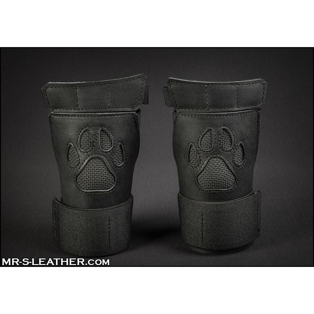 Mr S Leather OPEN PAW Puppy Gloves | Black