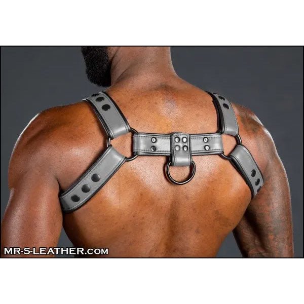 Mr.S Leather Dark Room Bulldog Harness | Grey