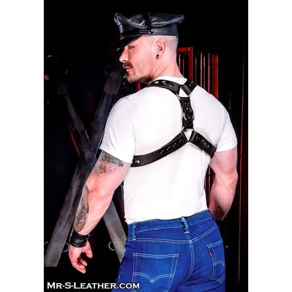Mr.S Leather Drop Back Suspender Harness | Black