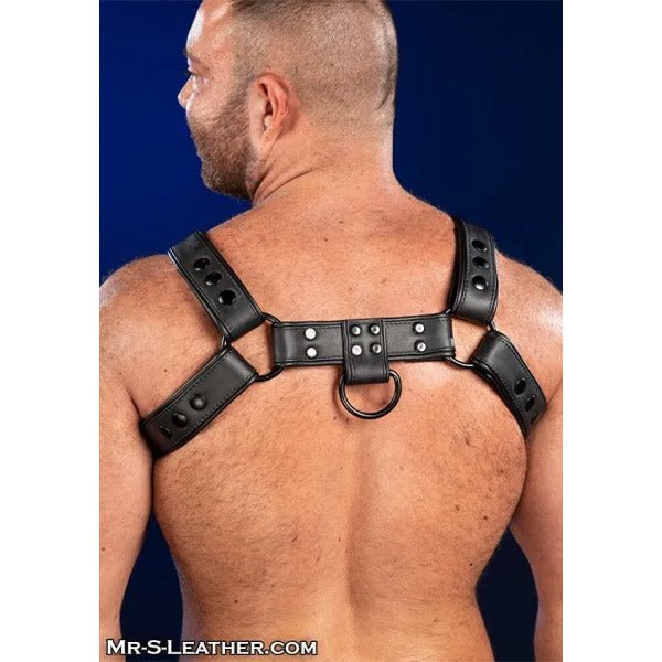 Mr.S Leather Hardline Bulldog Harness | Black